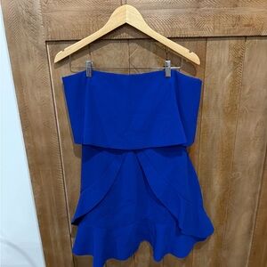 Strapless Blue Dress